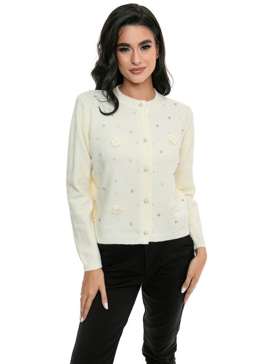 RichgirlBoudoir Women's Cardigan with Buttons White