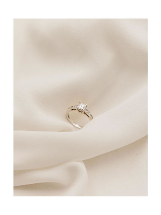 Themelidis Jewels Single Stone from White Gold 14K