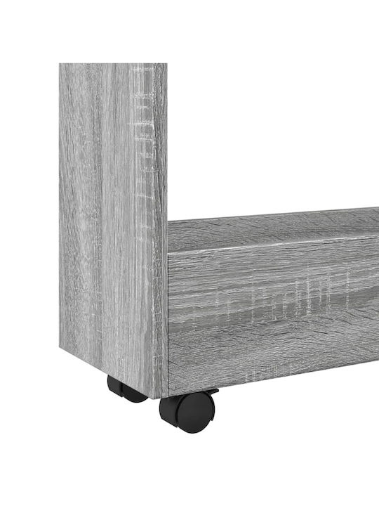 vidaXL vidaXL Lebensmittelregal Hölzernes 3 Ebenen Grau 60x22x80cm
