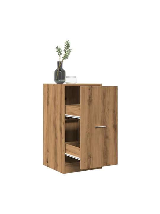 Vidaxl Universalschublade Artisan Eiche Holzwerkstoff 40x41x77,5cm 1 Stück Braun