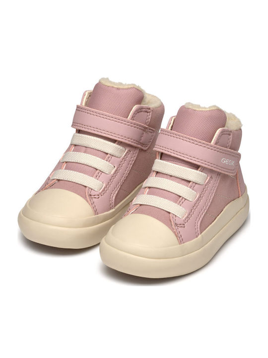 B Gisli Παιδικά Sneakers High με Σκρατς Ροζ