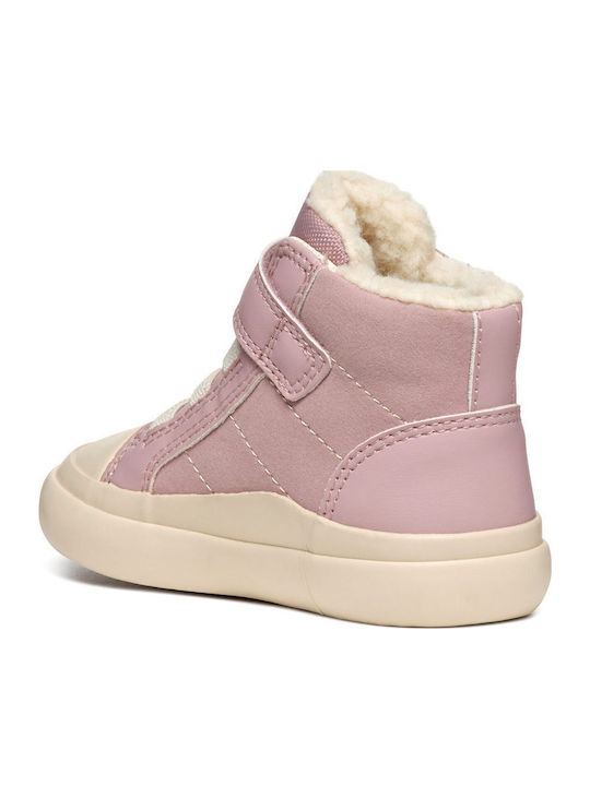 B Gisli Παιδικά Sneakers High με Σκρατς Ροζ