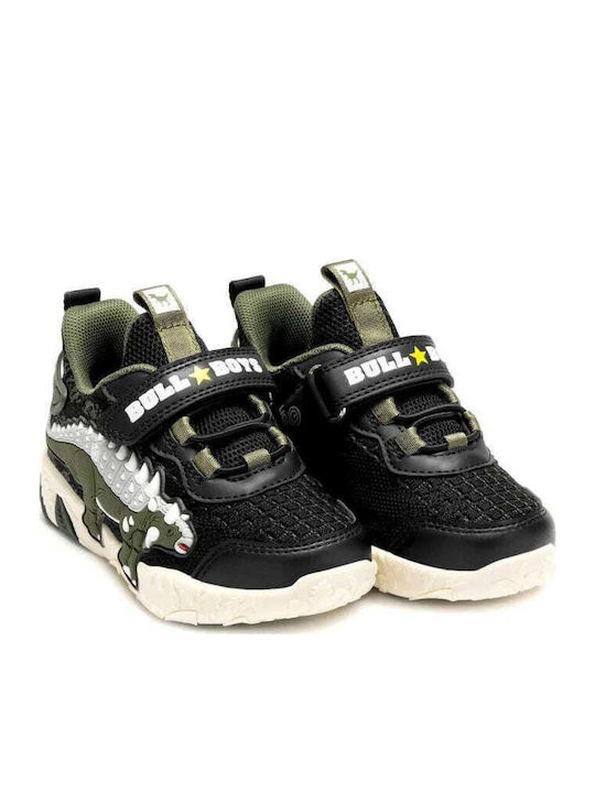 Kids Sneakers with Scratch & Lights Black