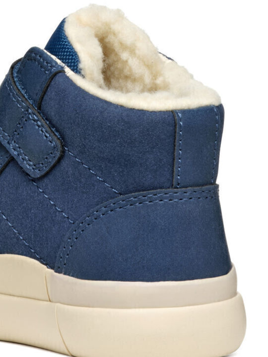 B Gisli Παιδικά Sneakers High Ανατομικά με Σκρατς Μπλε