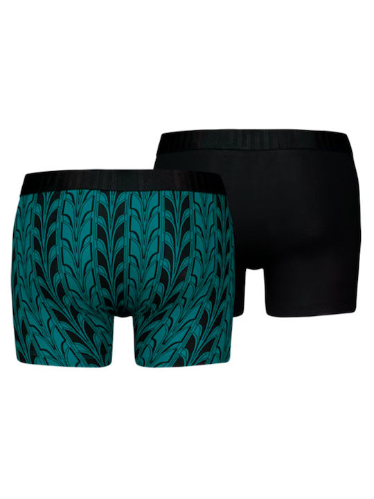 Puma Print Herren Boxershorts Petrol Blau 2Packung