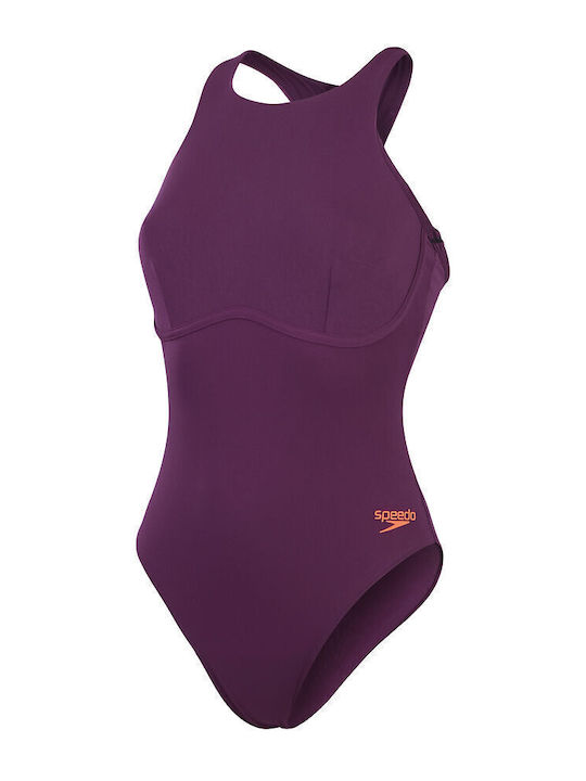 Sport Badeanzug Mit Reißverschluss Plum Dandy Siren Rot Lila