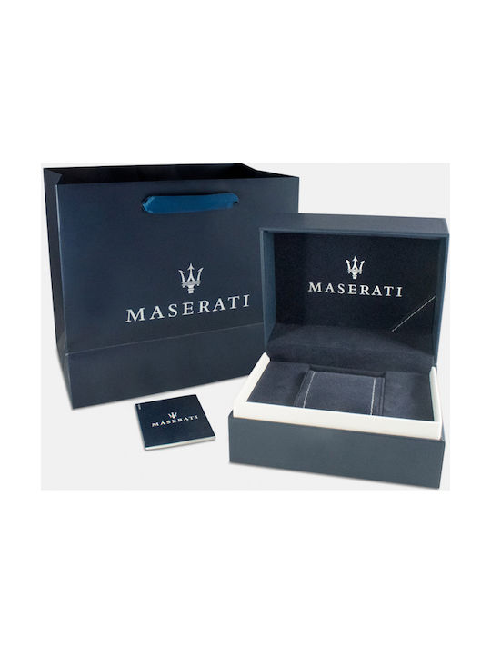 Maserati Watch Chronograph Battery with Silver Metal Bracelet