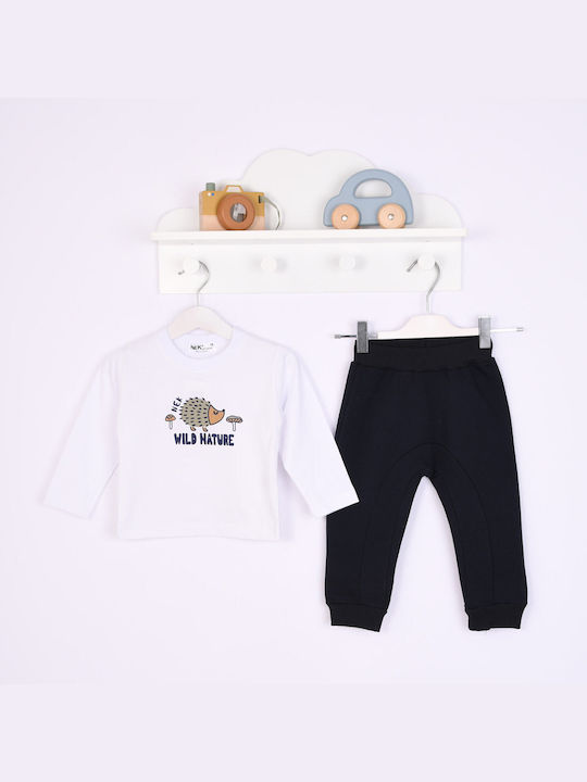 Nek Kids Wear Kids Sweatpants Set Khaki, Marine 3pcs