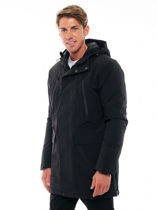 Splendid Men's Winter Parka Jacket Black