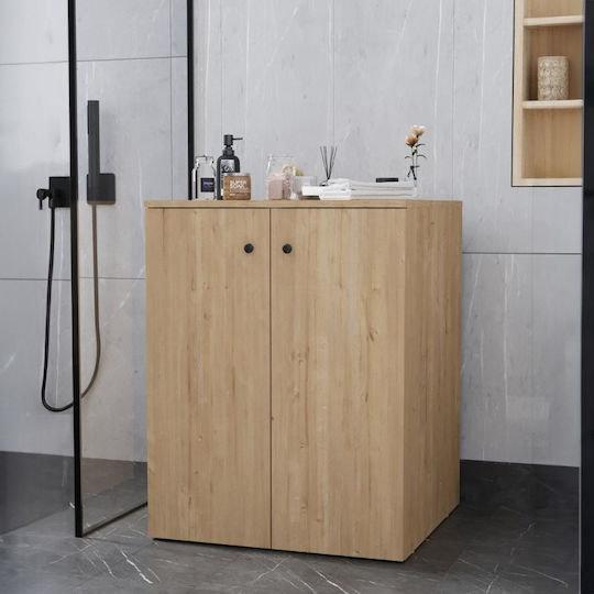 Megapap Gray Cabinet de baie Mobilier pentru baie L70xA66xÎ90cm Stejar
