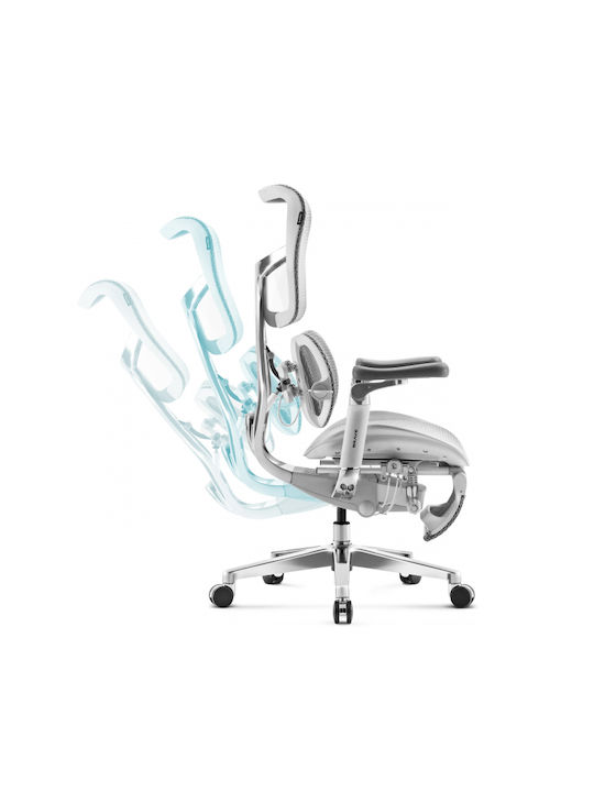 Brave Reclining Office Chair with Adjustable Arms Grey Diablo