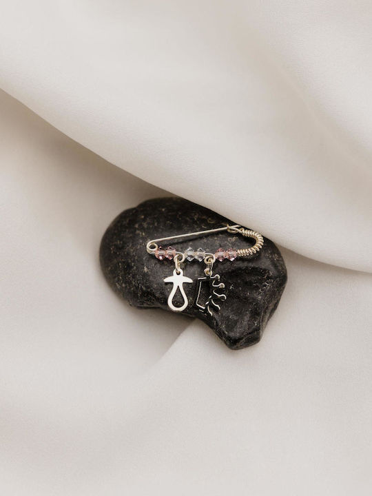 Themelidis Jewels Kinder Sicherheitsnadel aus Gold 14K für Mädchen