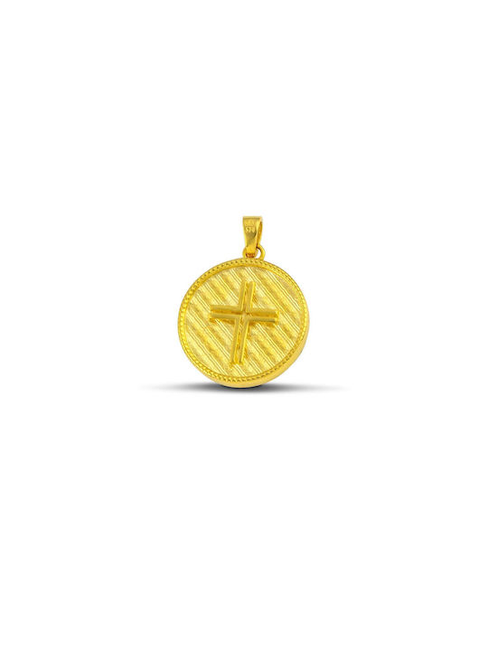 Themelidis Jewels Charm Amulett Konstantin aus Gold 14K mit Zirkon