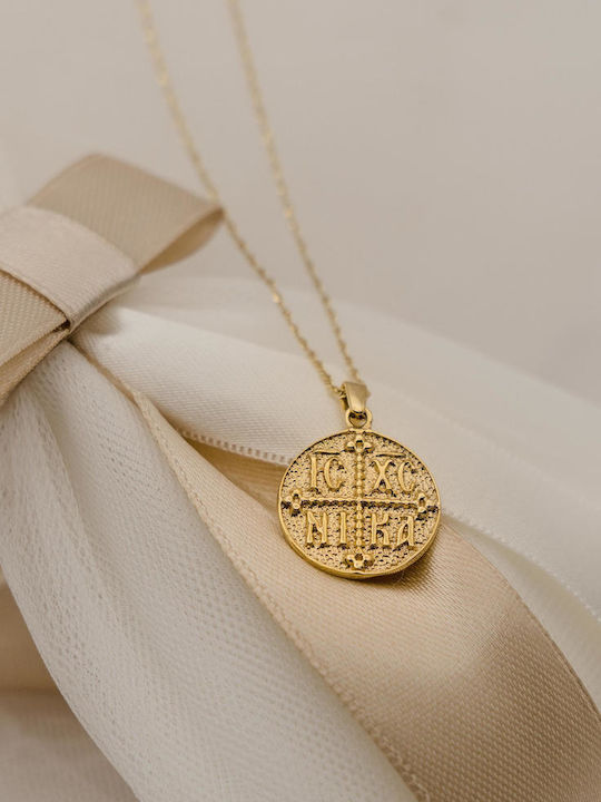 Themelidis Jewels Гривна Фулактó Константин от Жълто Злато 14 Карата