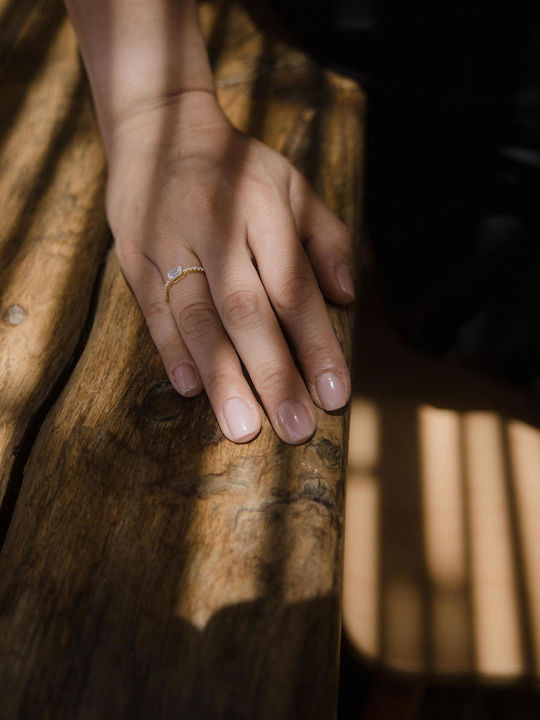 Themelidis Jewels Γυναικείο Δαχτυλίδι με Ζιργκόν από Χρυσό 14Κ
