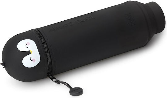 Legami Milano Soft Pencil Case Silicone Barrel Black