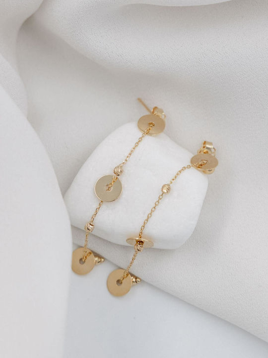 Themelidis Jewels Σκουλαρίκια Κρεμαστά από Χρυσό 14Κ