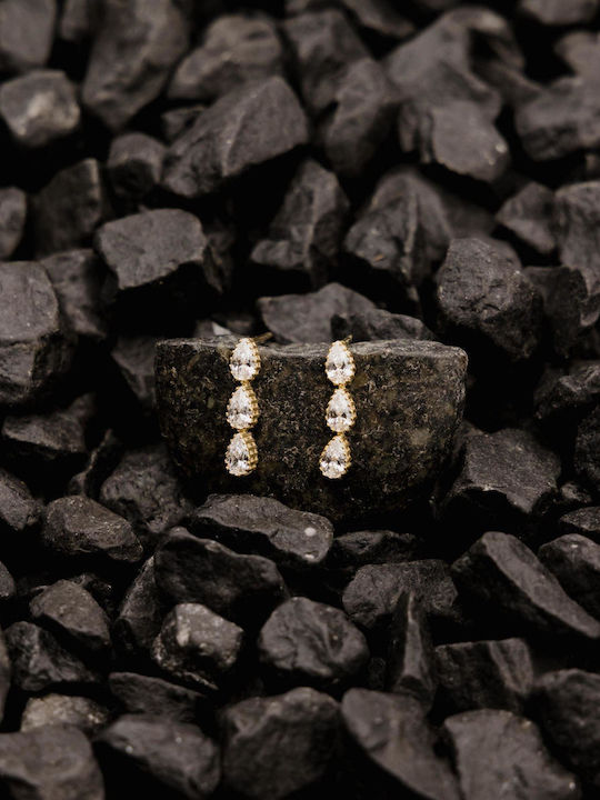 Themelidis Jewels Set Cercei din Aur 14K cu Pietre