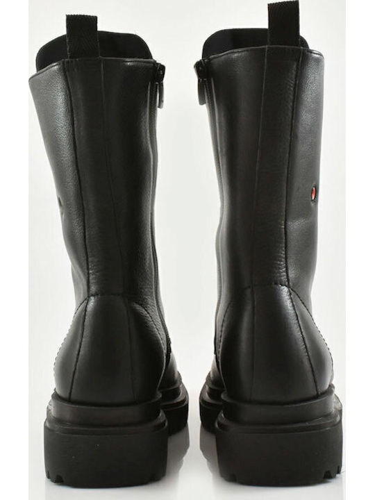 Leather Women's Ankle Boots Black