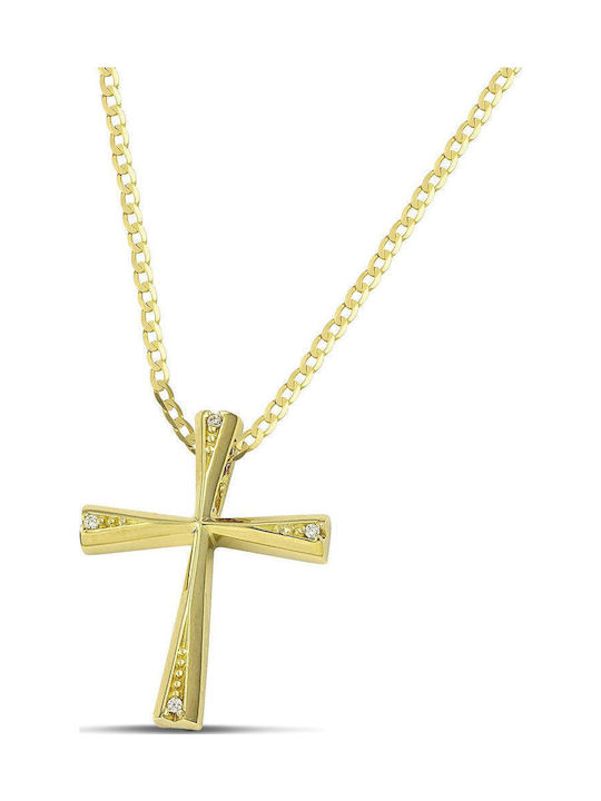 Themelidis Jewels Γυναικείος Χρυσός Σταυρός 14Κ χωρίς Αλυσίδα