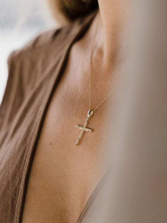 Themelidis Jewels Damen Gold Kreuz 14K