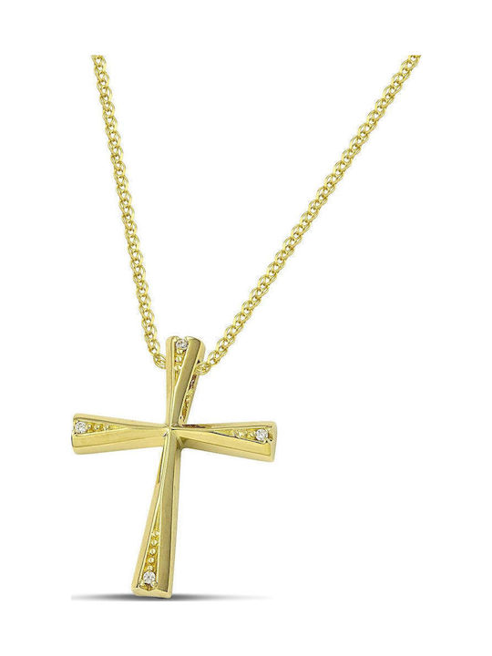 Themelidis Jewels Γυναικείος Χρυσός Σταυρός 14Κ χωρίς Αλυσίδα