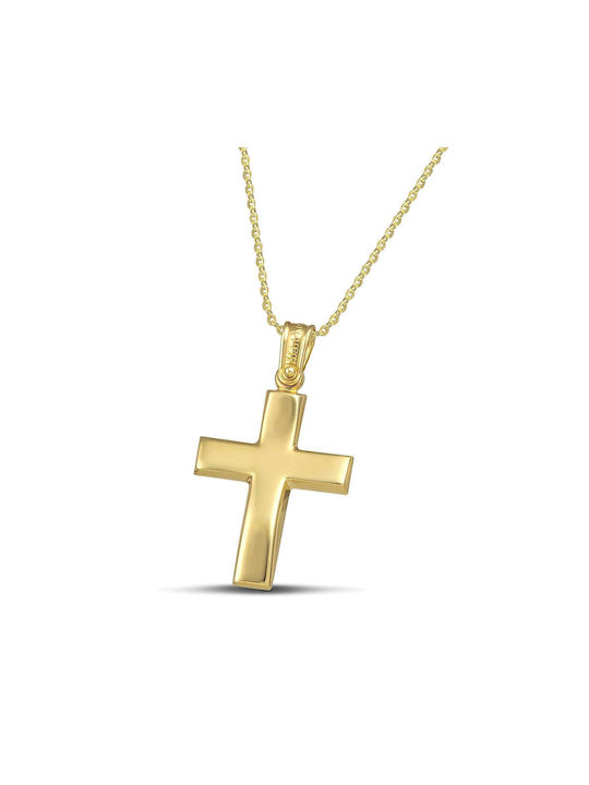 Themelidis Jewels Bărbătesc Aur Cruce 14K