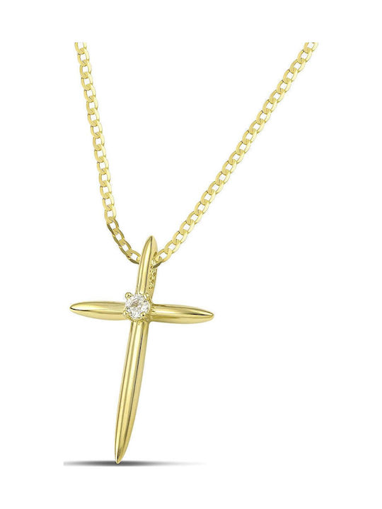 Themelidis Jewels Γυναικείος Χρυσός Σταυρός 14Κ χωρίς Αλυσίδα