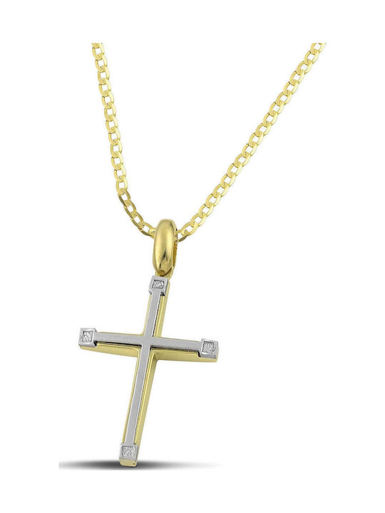 Themelidis Jewels Ανδρικός Χρυσός Σταυρός 14Κ χωρίς Αλυσίδα
