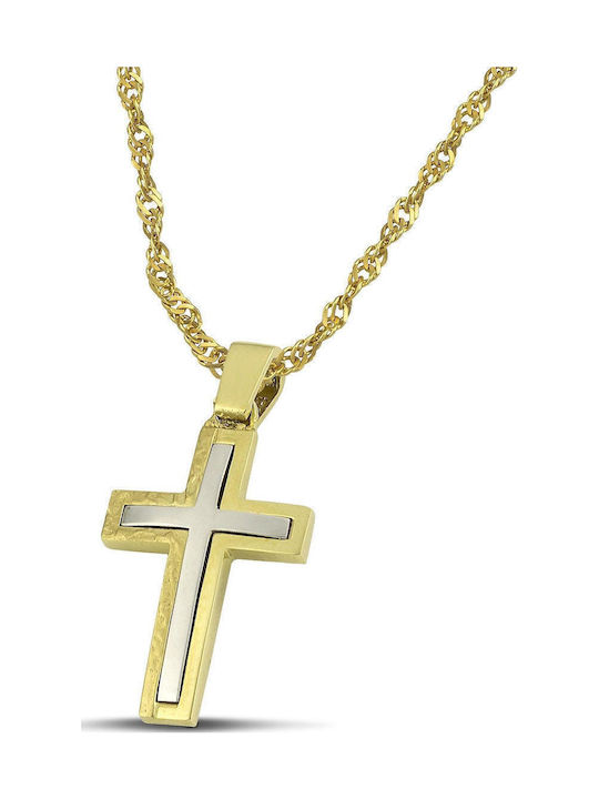 Themelidis Jewels Aur Cruce 14K Față și spate cu Răstignitul