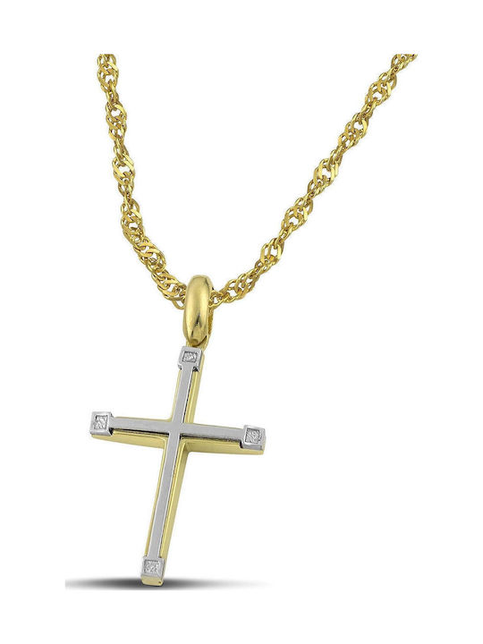 Themelidis Jewels Ανδρικός Χρυσός Σταυρός 14Κ χωρίς Αλυσίδα