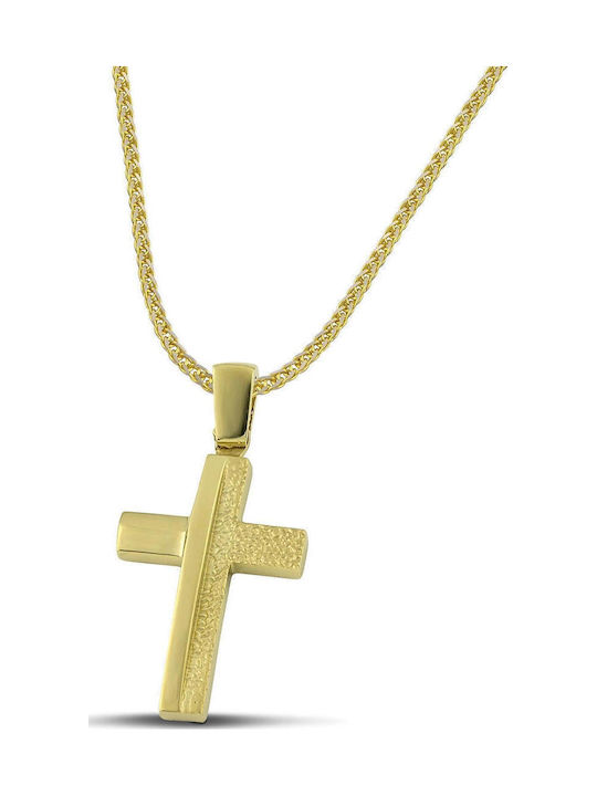 Themelidis Jewels Ανδρικός Χρυσός Σταυρός 14Κ χωρίς Αλυσίδα