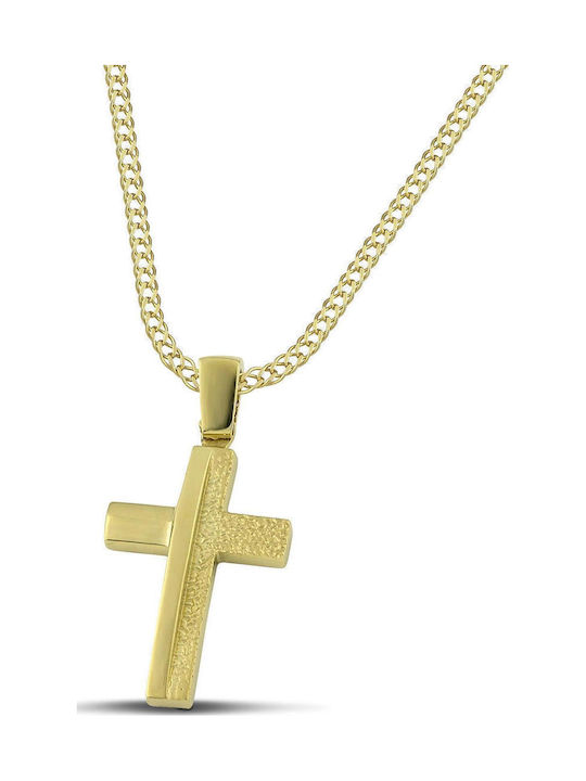Themelidis Jewels Ανδρικός Χρυσός Σταυρός 14Κ χωρίς Αλυσίδα