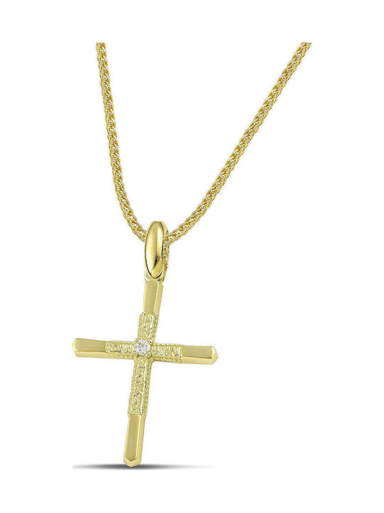 Themelidis Jewels Γυναικείος Χρυσός Σταυρός 14Κ χωρίς Αλυσίδα