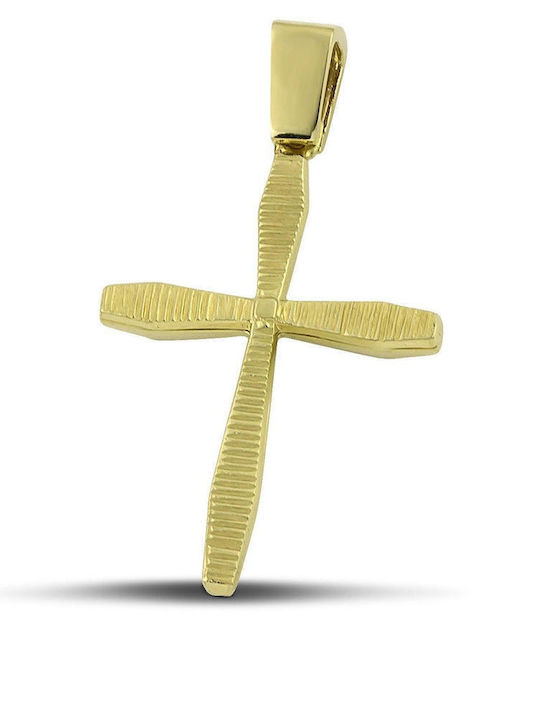 Themelidis Jewels Ανδρικός Χρυσός Σταυρός 14Κ με Αλυσίδα
