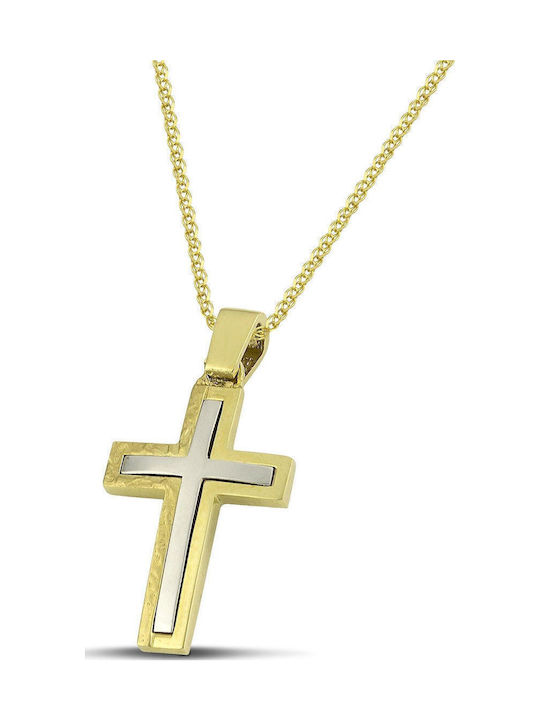 Themelidis Jewels Aur Cruce 14K Față și spate cu Răstignitul