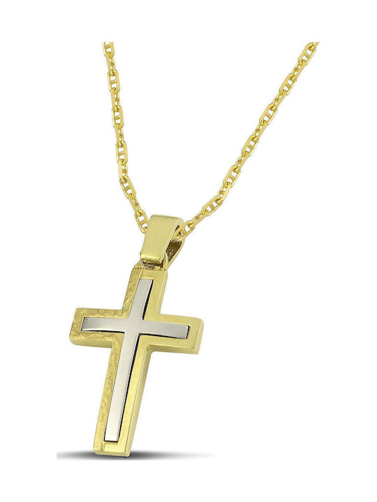 Themelidis Jewels Aur Cruce 14K Față și spate cu Răstignitul