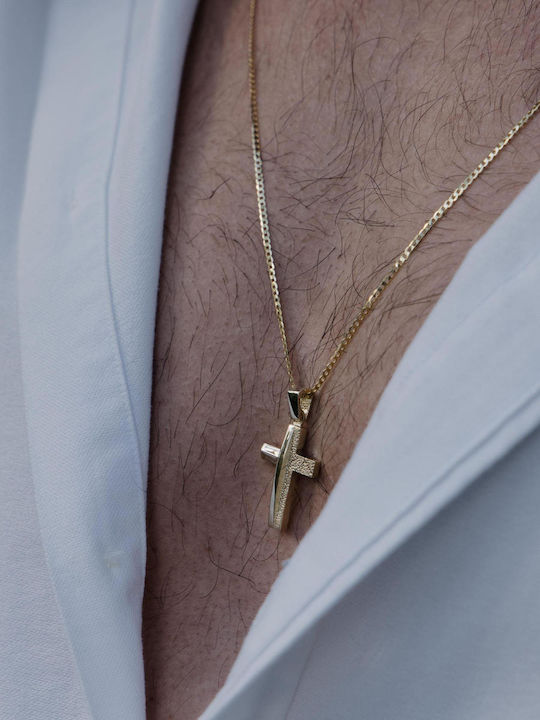 Themelidis Jewels Ανδρικός Χρυσός Σταυρός 14Κ χωρίς Αλυσίδα