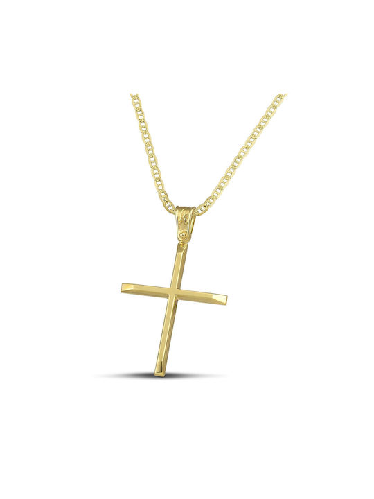 Themelidis Jewels Bărbătesc Aur Cruce 14K