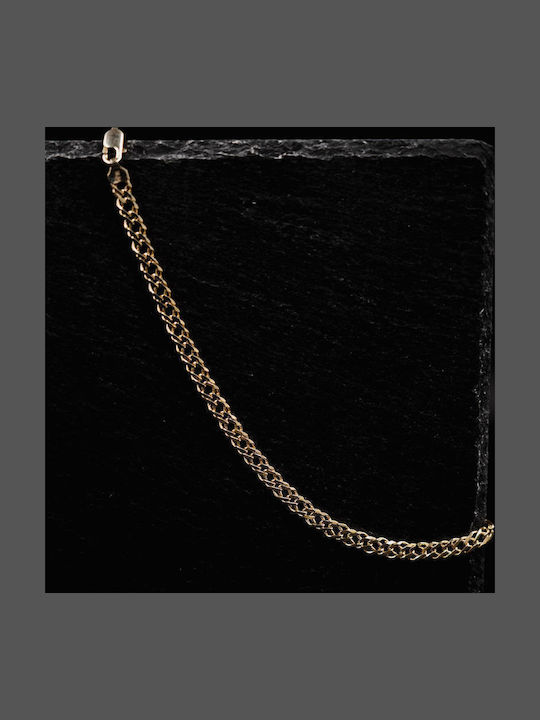 Themelidis Jewels Silver Chain Neck Gold-plated Wide Thickness 6.7mm and Length 45cm