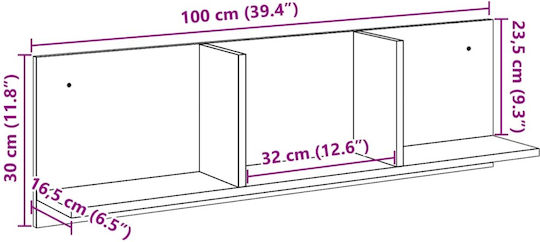 Ράφι Καφέ 100x16.5x30εκ.