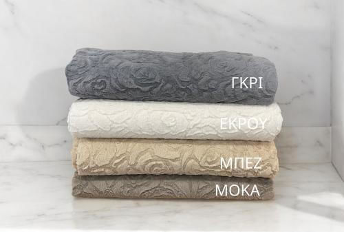 Linea Home Rossa Ριχτάρι Διθέσιου Καναπέ Γούνινο 180x240εκ. Κρέμ Μπεζ