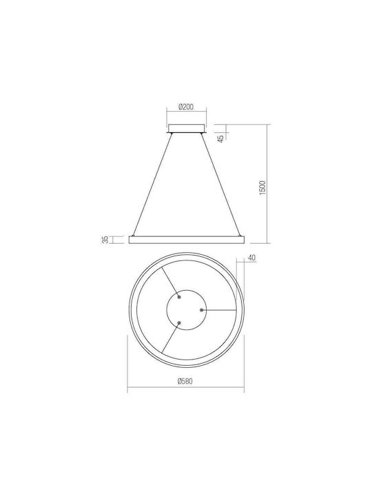 Redo Group Iconic Su Pendant Light LED White