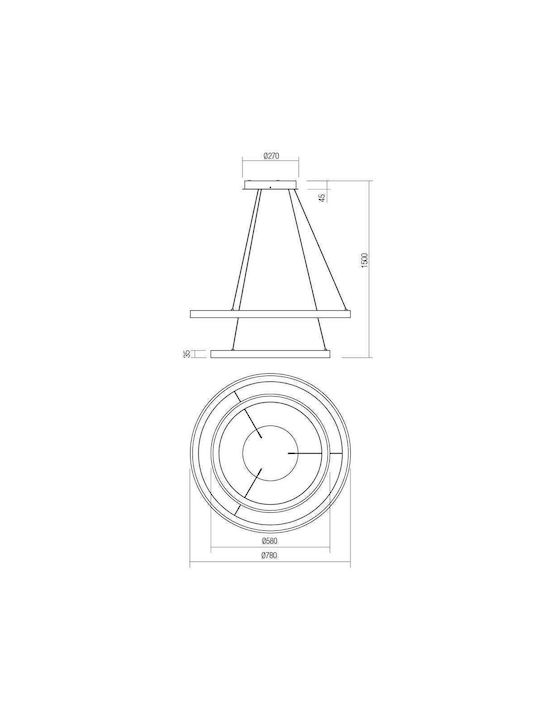 Redo Group Iconic Sux2c Lustră LED Aur