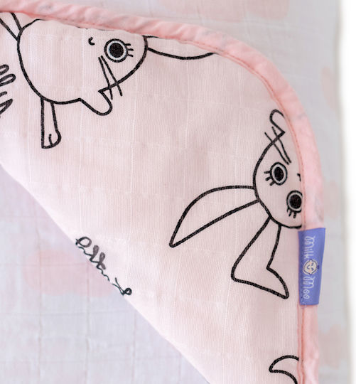 Milk&Moo Πάνα Αγκαλιάς Pink 90x110εκ.