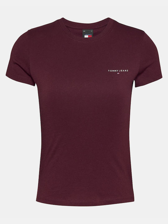 Tommy Hilfiger Γυναικείο T-shirt Dark Red