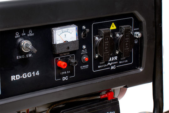 Raider RD-GG14 Generator Gasoline Four-stroke with Handle, Wheels, and Maximum Power 3kVA