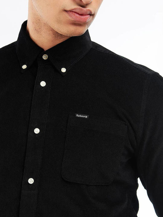 Barbour Ramsey Long-sleeved Corduroy Shirt Black MSH5001BK31