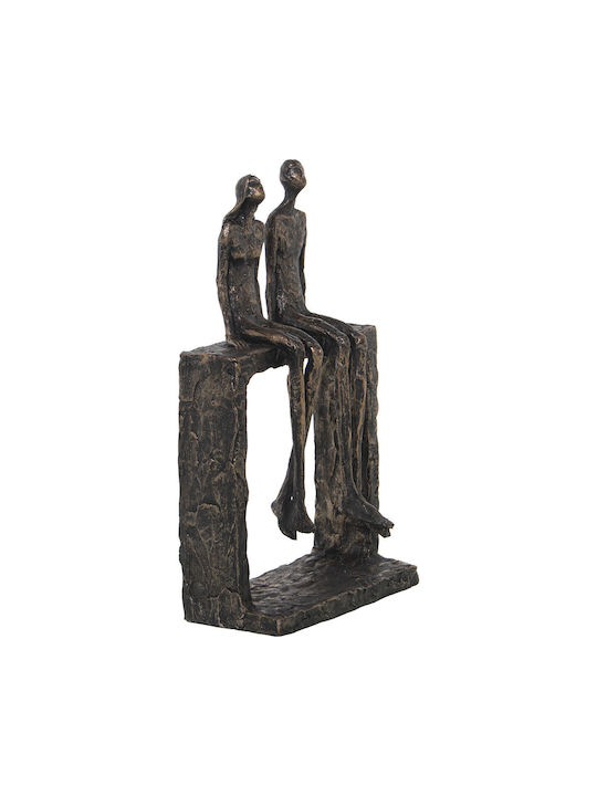 Decorative Figure Alexandra House Living Gold Plastic Couple 12 X 18 X 28 Cm