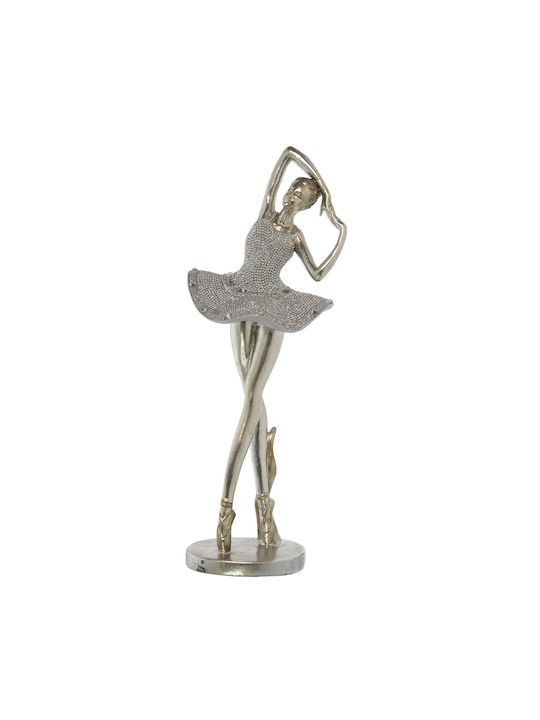 Decorative Figure Alexandra House Living Silver Plastic Ballerina 16 X 16 X 40 Cm